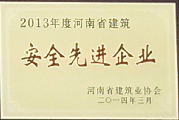 2013年度安全先 進企業(yè)